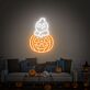 Spookify Your Space: Perfect for Halloween Parties, Home Entrances, or Bar Ambiance with Fairy Ghost Pumpkin Led Neon Sign Halloween Wall Decor.
