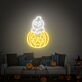 Geist auf Kürbis LED-Neonschild für Wohnzimmer Halloweenparty