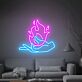 Hand mit Flamme LED-Neonschild Wohnzimmer Bar
