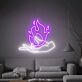 Hand mit Flamme LED-Neonschild Wohnzimmer Bar
