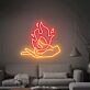 Hand mit Flamme LED-Neonschild Wohnzimmer Bar