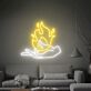Hand mit Flamme LED-Neonschild Wohnzimmer Bar