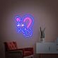 Niedlicher Anime-Hase LED-Neonschild Wohnzimmer Kinderzimmer