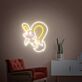 Niedlicher Anime-Hase LED-Neonschild Wohnzimmer Kinderzimmer