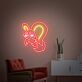 Niedlicher Anime-Hase LED-Neonschild Wohnzimmer Kinderzimmer