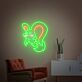 Niedlicher Anime-Hase LED-Neonschild Wohnzimmer Kinderzimmer