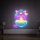 Katze mit Nudelschüssel LED-Neonschild für Wohnzimmer Restaurant