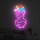 Neon Umriss einer antiken Büste LED-Neonschild für Wohnzimmer Kunstgalerie