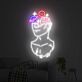 Neon Umriss einer antiken Büste LED-Neonschild für Wohnzimmer Kunstgalerie