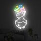 Neon Umriss einer antiken Büste LED-Neonschild für Wohnzimmer Kunstgalerie