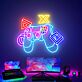 Level Up Your Game Room, Office, or Party Ambiance with the Game Controller LED Neon Sign Gaming Room Decor.
