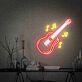 Akustikgitarre mit Noten LED-Neonschild für Wohnzimmer Musikstudio
