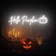 Hello Pumpkin LED-Neonschild für Halloween Wohnzimmer