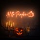 Hello Pumpkin LED-Neonschild für Halloween Wohnzimmer