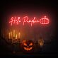 Hello Pumpkin LED-Neonschild für Halloween Wohnzimmer