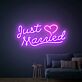 Just Married LED-Neonschild Hochzeit Fotohintergrund