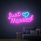 Just Married LED-Neonschild Hochzeit Fotohintergrund