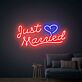 Just Married LED-Neonschild Hochzeit Fotohintergrund