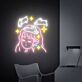 Mädchen mit Kaninchen und Sternen LED-Neonschild Wohnzimmer Schlafzimmer