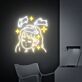 Mädchen mit Kaninchen und Sternen LED-Neonschild Wohnzimmer Schlafzimmer