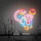 Affe mit Bananen LED-Neonschild Wohnzimmer Kinderzimmer