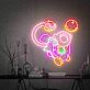 Affe mit Bananen LED-Neonschild Wohnzimmer Kinderzimmer