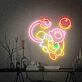 Affe mit Bananen LED-Neonschild Wohnzimmer Kinderzimmer