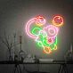 Affe mit Bananen LED-Neonschild Wohnzimmer Kinderzimmer
