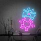 tanzende Figur mit Herz LED-Neonschild Wohnzimmer Kunstdekor