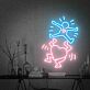 tanzende Figur mit Herz LED-Neonschild Wohnzimmer Kunstdekor