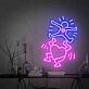 tanzende Figur mit Herz LED-Neonschild Wohnzimmer Kunstdekor