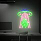 UFO entführt Kuh LED-Neonschild Wohnzimmer Bar