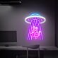 UFO entführt Kuh LED-Neonschild Wohnzimmer Bar