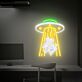 UFO entführt Kuh LED-Neonschild Wohnzimmer Bar