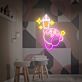 Spielfigur mit Bubble Tea und Sternen LED-Neonschild Wohnzimmer Gamingzimmer