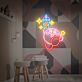 Spielfigur mit Bubble Tea und Sternen LED-Neonschild Wohnzimmer Gamingzimmer