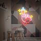 Spielfigur mit Bubble Tea und Sternen LED-Neonschild Wohnzimmer Gamingzimmer