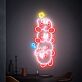 Videospielfigur Stapel mit Stern LED-Neonschild Wohnzimmer Gamingzimmer
