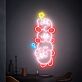 Videospielfigur Stapel mit Stern LED-Neonschild Wohnzimmer Gamingzimmer
