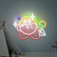 Videospielfigur mit Stern LED-Neonschild Kinderzimmer