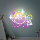 Videospielfigur mit Stern LED-Neonschild Kinderzimmer