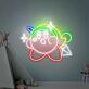 Videospielfigur mit Stern LED-Neonschild Kinderzimmer