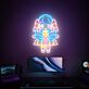 Niedliches LED Neonschild mit kawaii Cartoon Figur für Gaming Zimmer und moderne Wanddekoration