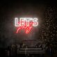 LET'S Party LED-Neonschild Wohnzimmer Feier