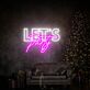 LET'S Party LED-Neonschild Wohnzimmer Feier
