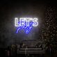 LET'S Party LED-Neonschild Wohnzimmer Feier