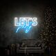 LET'S Party LED-Neonschild Wohnzimmer Feier