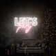 Bring Life to Your Celebrations: Let S Party Led Neon Sign - Perfect for Home Entertaining, Bars, Weddings, and Office Parties