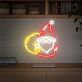 Weihnachtsmann mit Geschenksack LED-Neonschild Wohnzimmer Weihnachtsdekoration