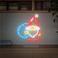 Weihnachtsmann mit Geschenksack LED-Neonschild Wohnzimmer Weihnachtsdekoration